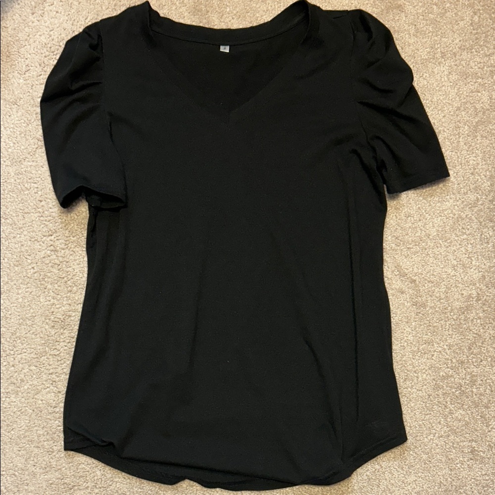 Amazon Black V-Neck Women's Blouse